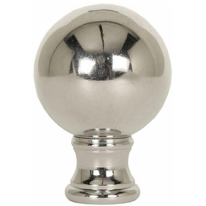 Sphere Lamp Finial Polished Nickel 1.75"h