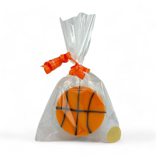 a bag of candy with a basketball design