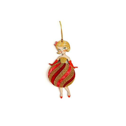 Striped Christmas Tree Ornament by Laliblue