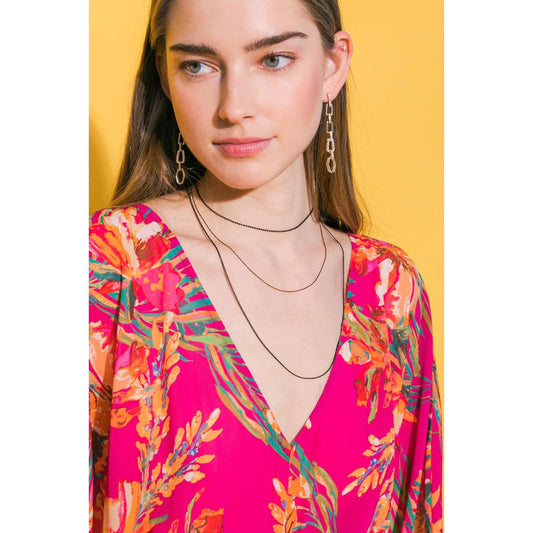 3 CHAIN LAYERD CHARM NECKLACE
