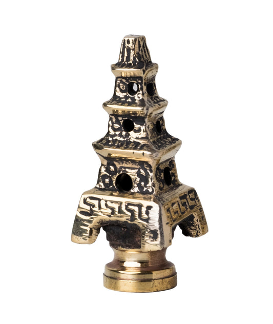 a gold and black metal object