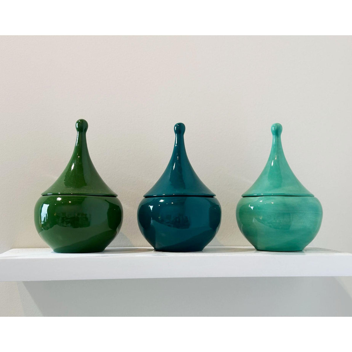 Teardrop Jars in Midnight Teal