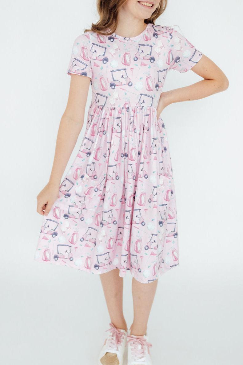 a woman wearing a dress