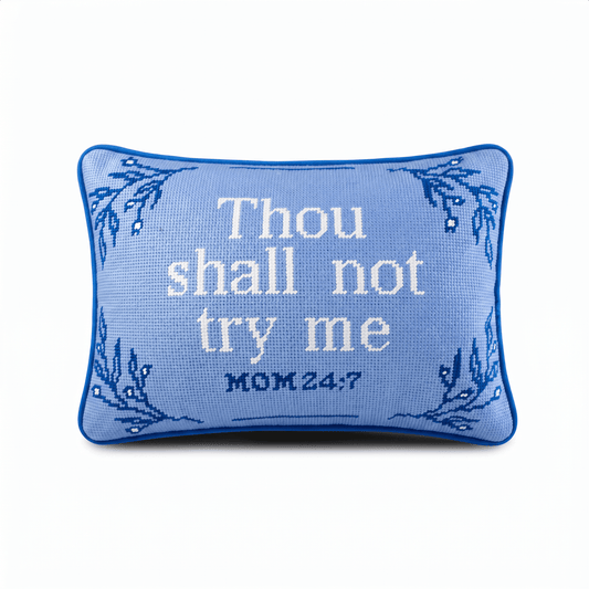 Try Me Needlepoint Pillow