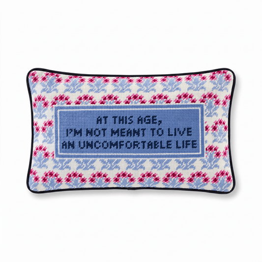Uncomfortable Needlepoint Pillow