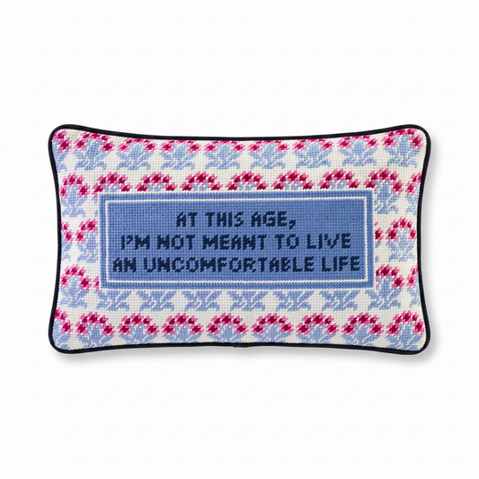 Uncomfortable Needlepoint Pillow