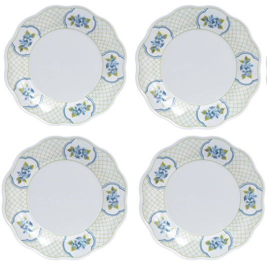 a set of plates with flowers on them