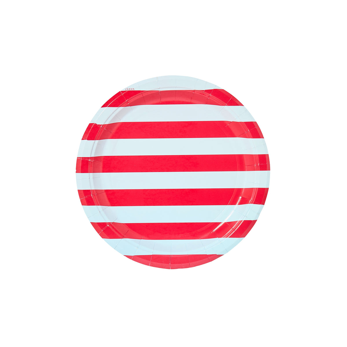 Cherry and Sky Beach Umbrella Stripes Dessert Plate - 8 pack