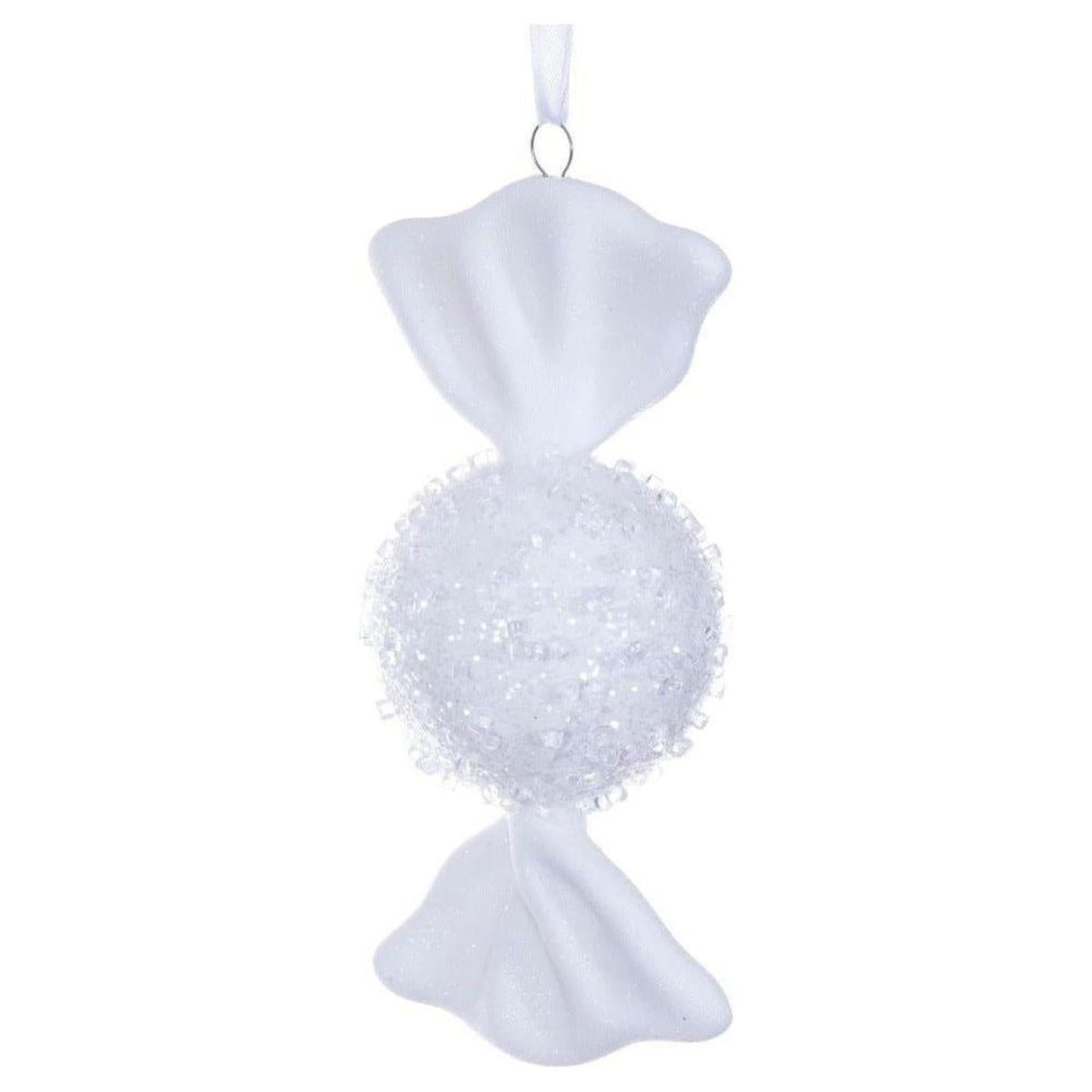 White Icy Sugar Flat Candy