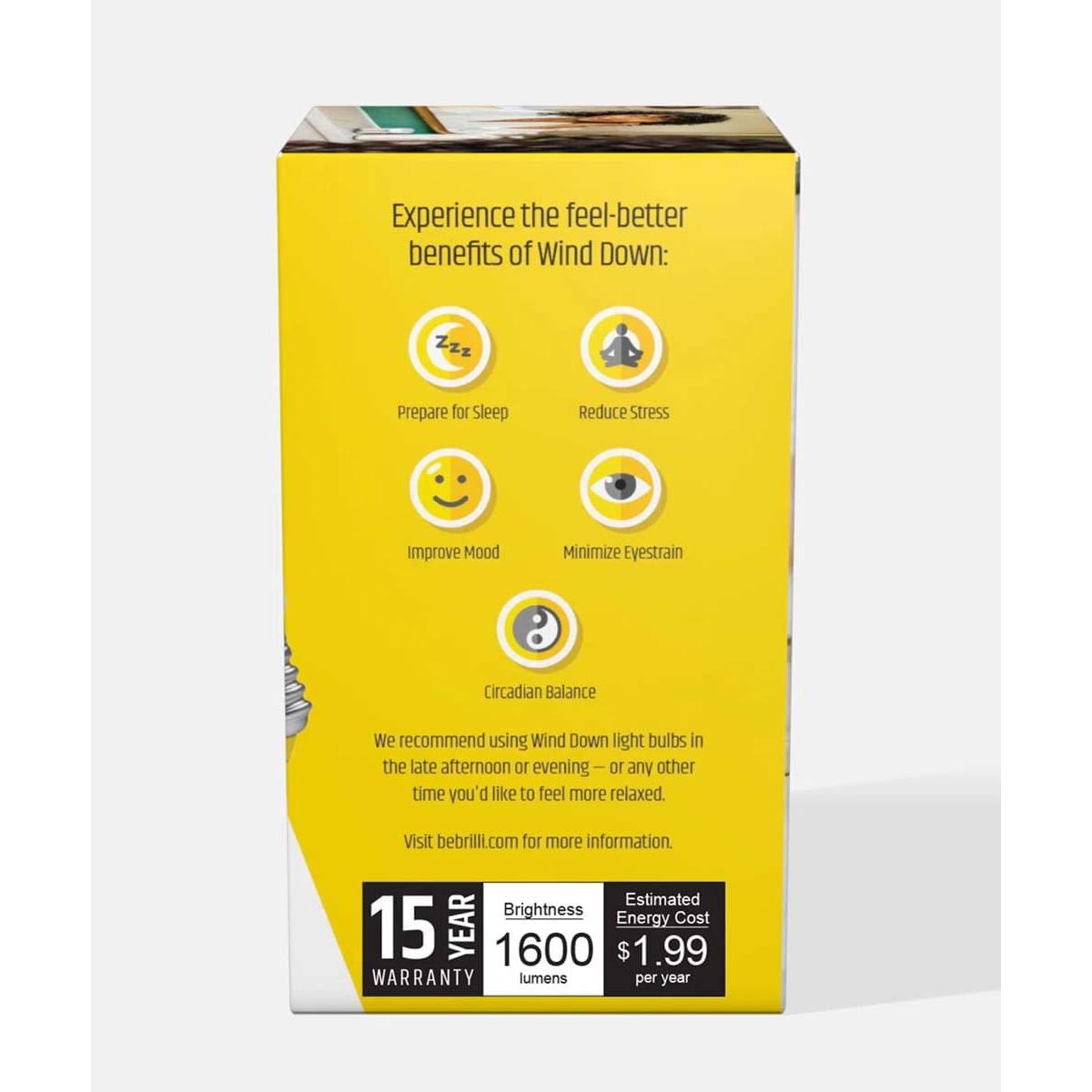 Wind Down A21 100 Watt Dimmable 2700K LED Light Bulb by Brilli (6-Pack)
