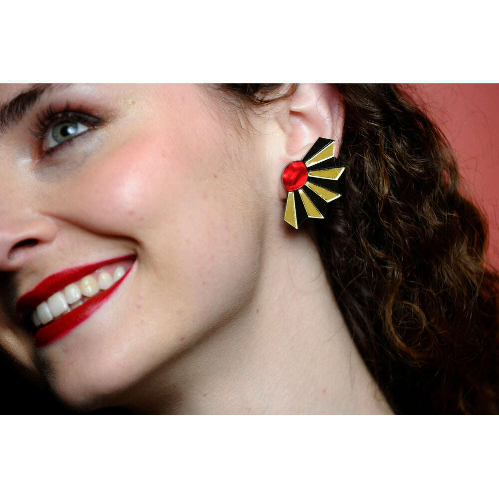 Accordion Flower Earrings by Laliblue
