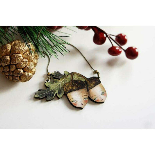 Acorns Brooch by Laliblue