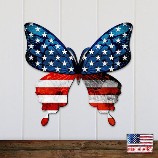 USA Butterfly Holiday Door Decor - American Christmas Decor - 8187127H