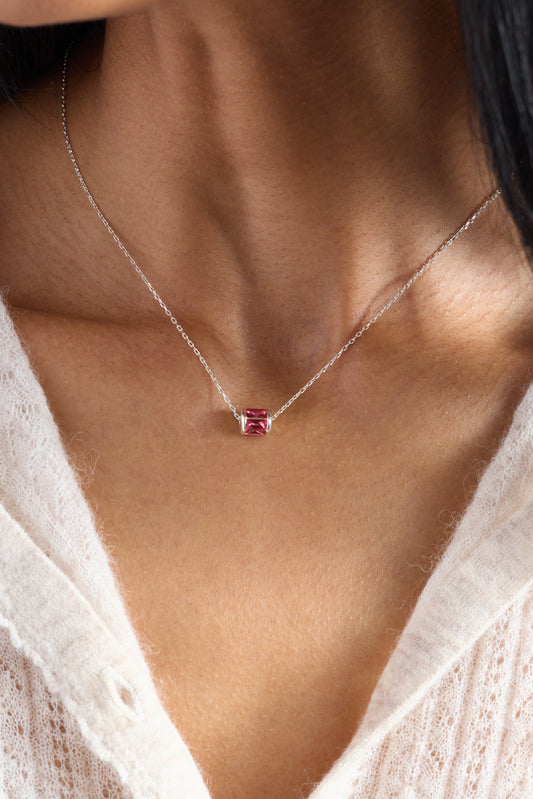 October Birthstone Precious Pendant Necklace