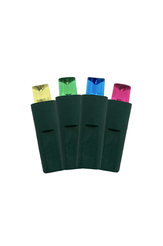 70 LED Indoor/Outdoor Wide Angle 5MM LED Green Cable Christmas String Lights - Multicolor