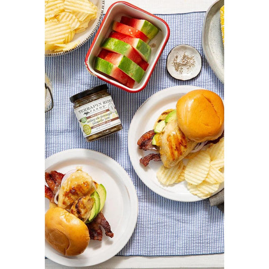 a table with plates of food