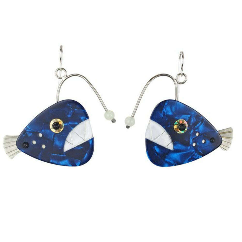 Angler Fish Earrings by Chickenscratch