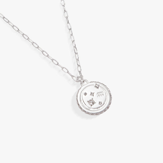 Aquarius Zodiac Precious Necklace