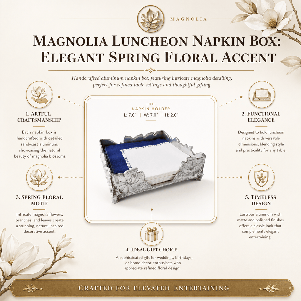 Magnolia Luncheon Napkin Box