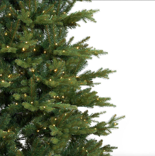 a close up of a christmas tree