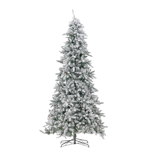 a christmas tree with snow on it