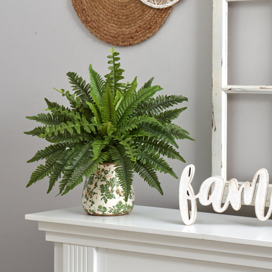 a plant in a pot on a shelf