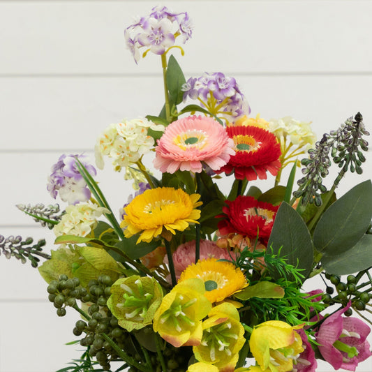 a bouquet of colorful flowers