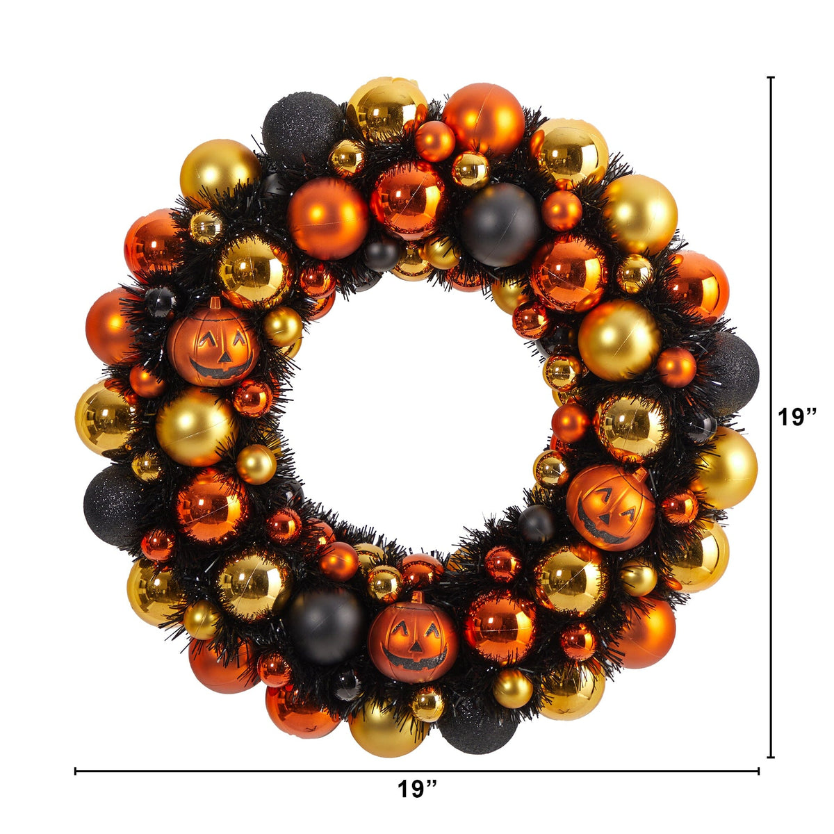 a wreath with different colors and sizes
