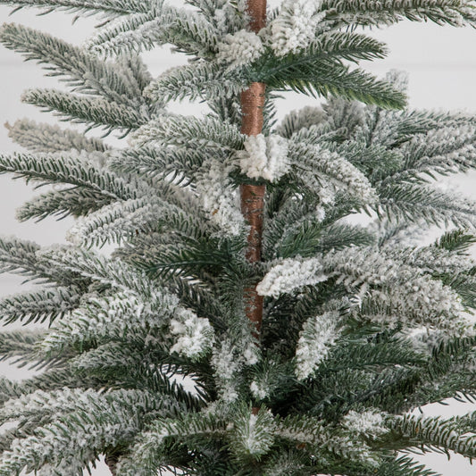 2' Artificial Frosted Christmas Tree in Decorative Basket