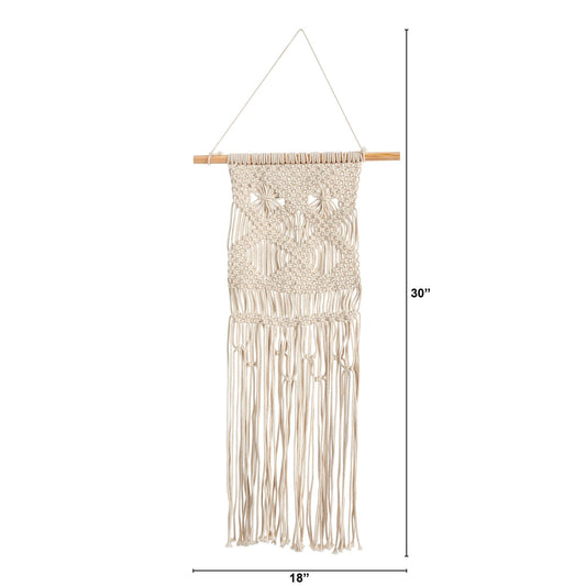 2.5’ x 1.5’ Hand Woven Macrame Wall Hanging Decor