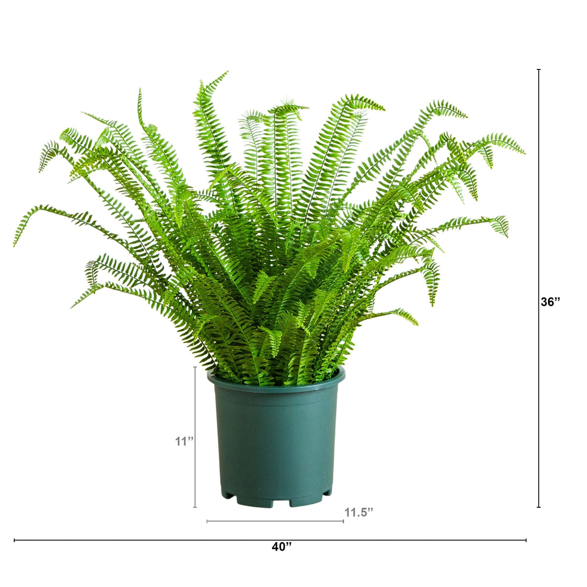 3-ft UV Resistant Artificial Real Touch Boston Fern Plant (Indoor/Outdoor)