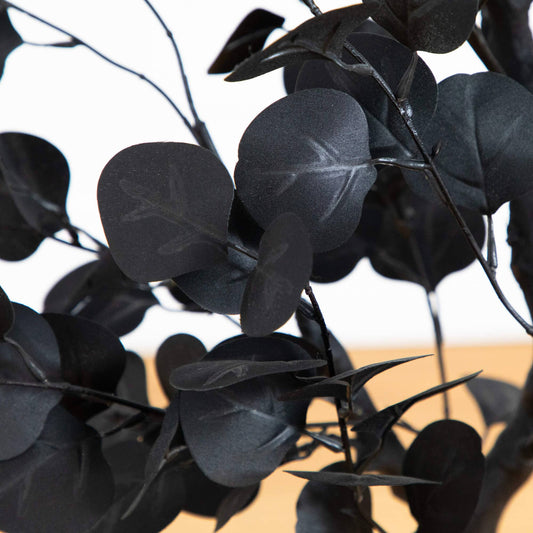 4' Artificial Halloween Black Eucalyptus Tree