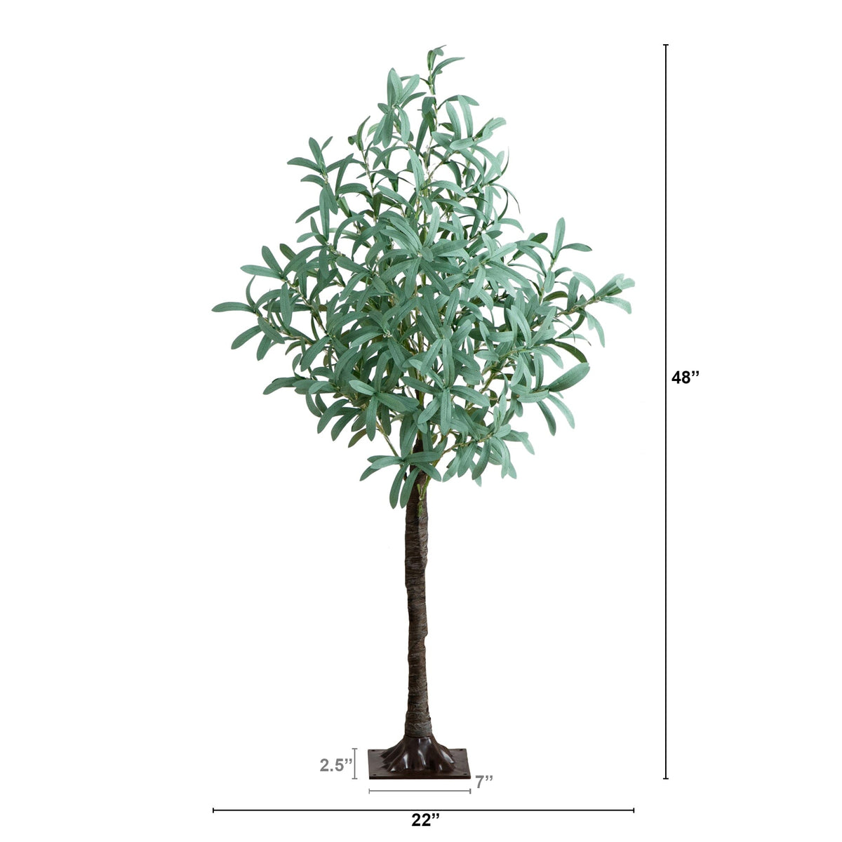 a tall green tree with a height of 2. 5 inches