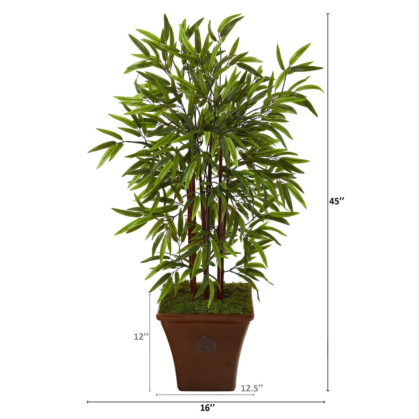 45” Bamboo Artificial Tree in Brown Planter