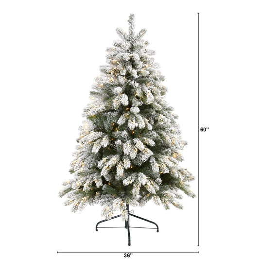 a christmas tree with snow on it