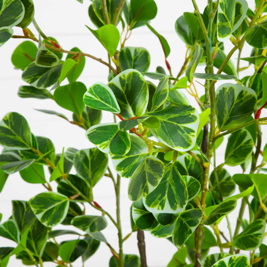 5' Artificial Heart Shaped Ficus Leaf Tree
