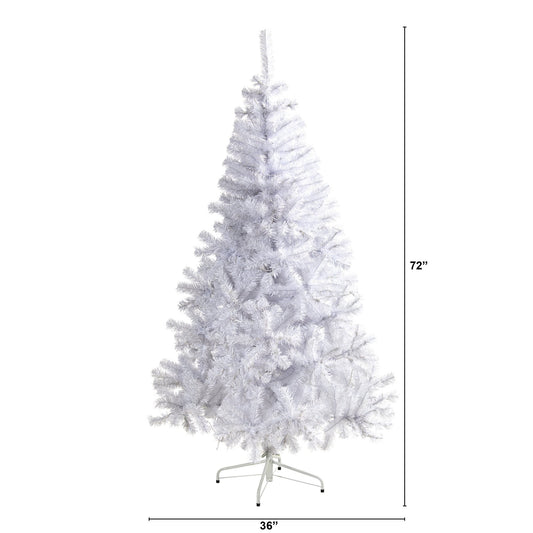 a white christmas tree with a height of 2 inches