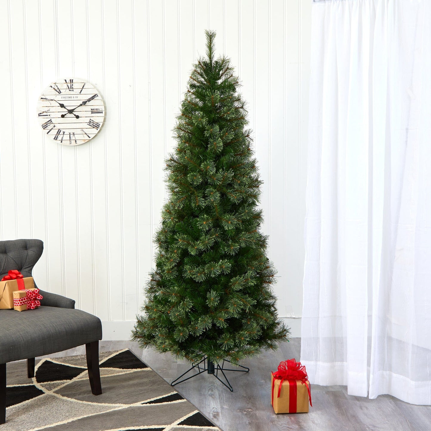 6.5' Cashmere Slim Artificial Christmas Tree with 660 Bendable Branches