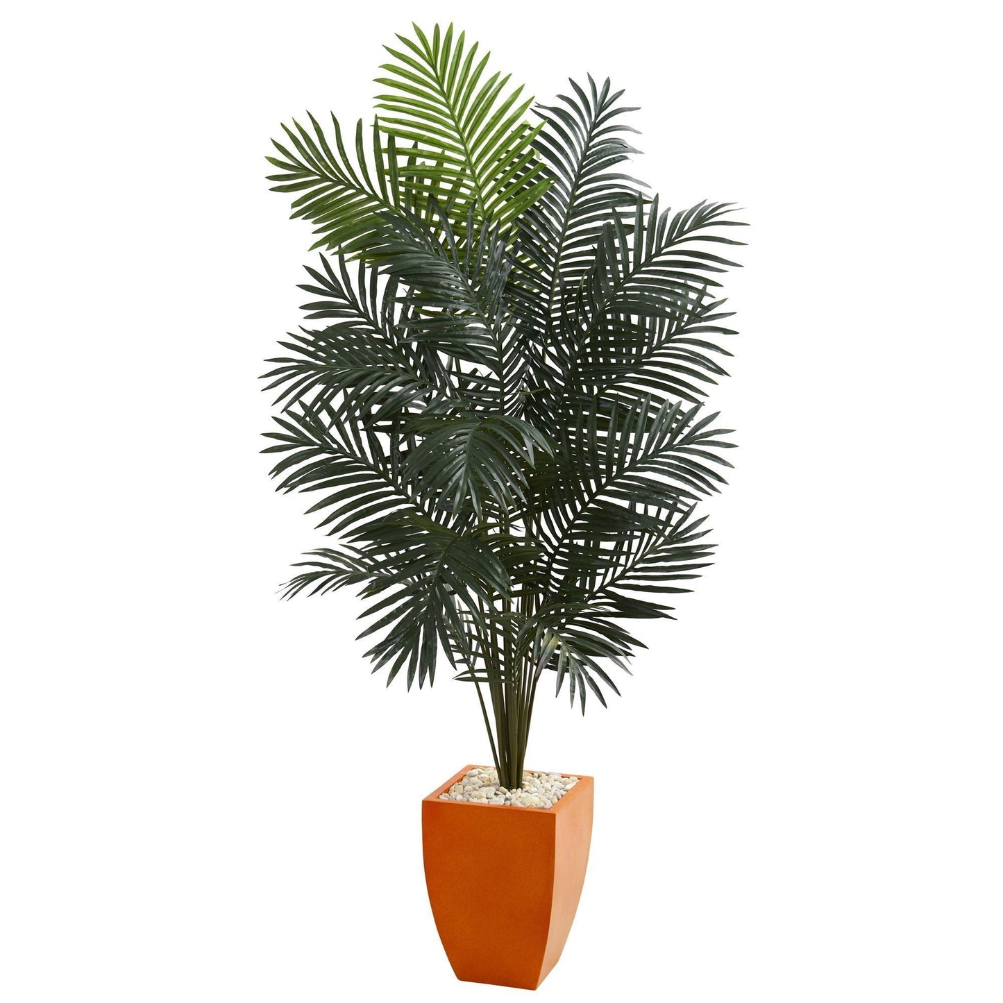 6.5’ Paradise Artificial Palm Tree in Orange Planter