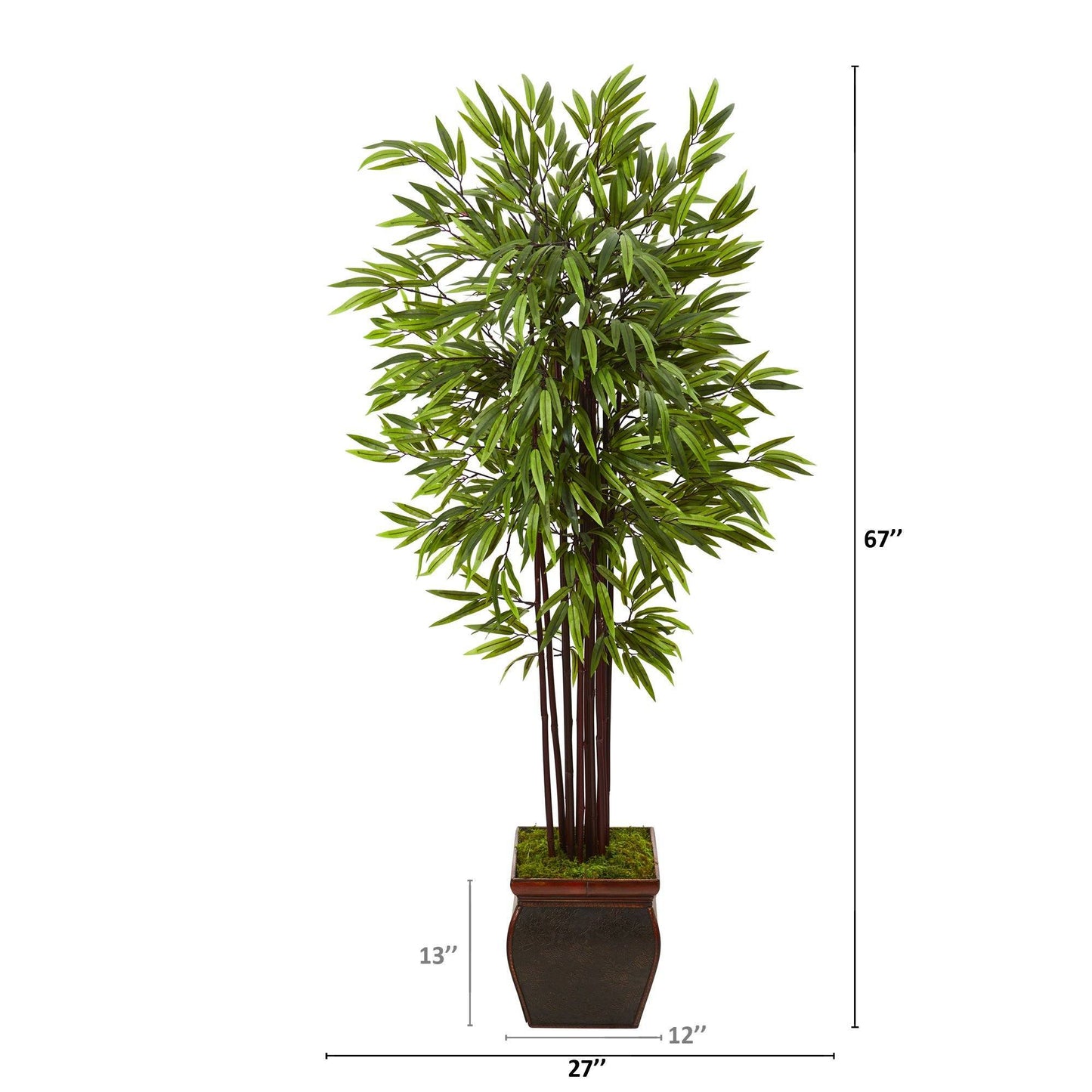 67” Bamboo Artificial Tree in Decorative Planter