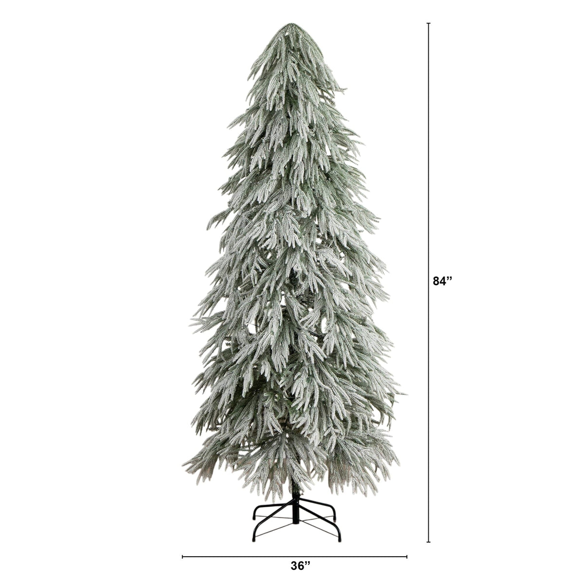 a tall artificial christmas tree