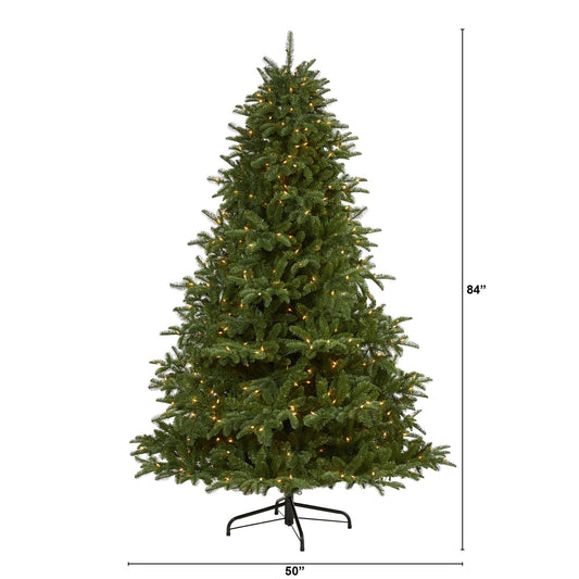 a tall christmas tree with lights