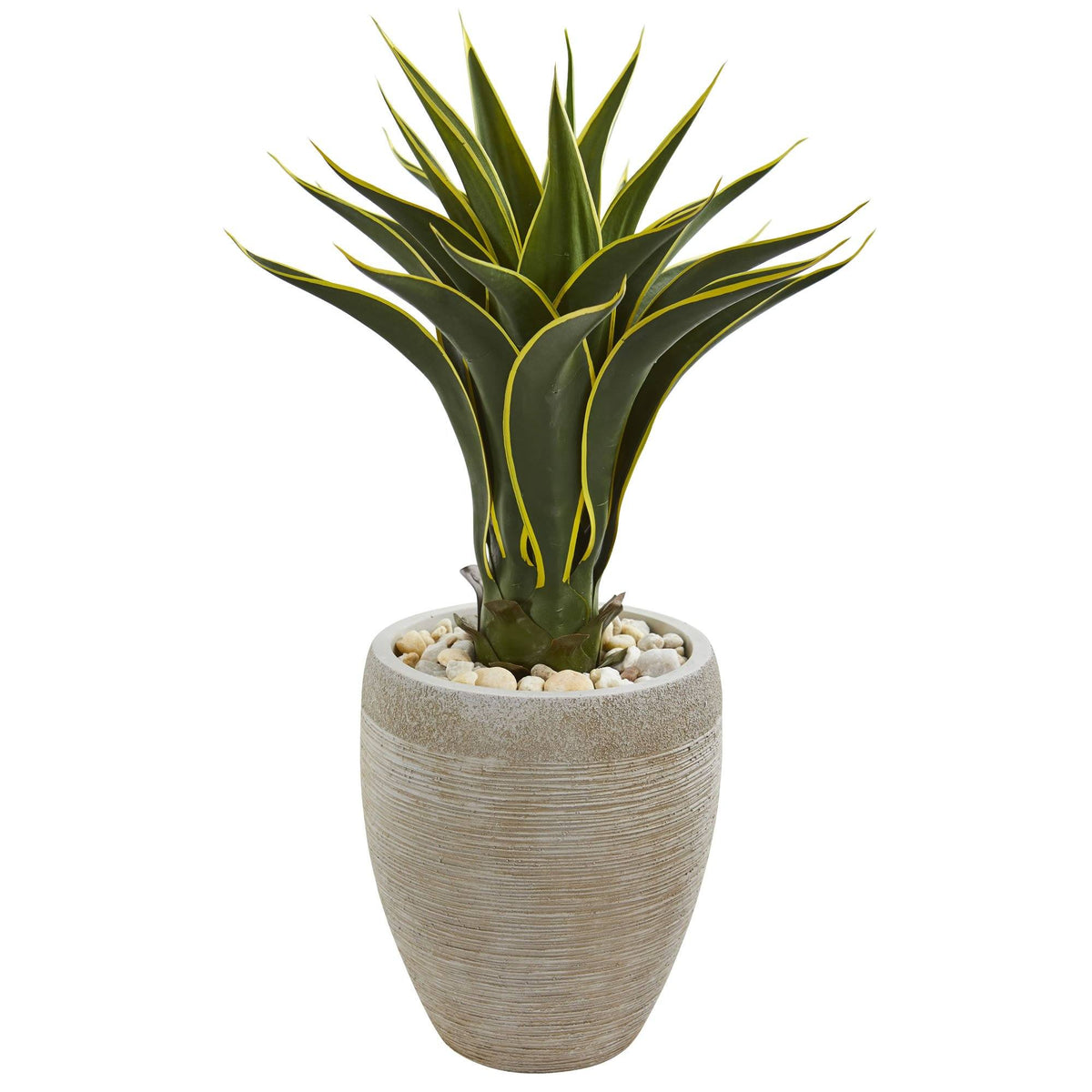 Agave Artificial Plant in Sand Colored Planter