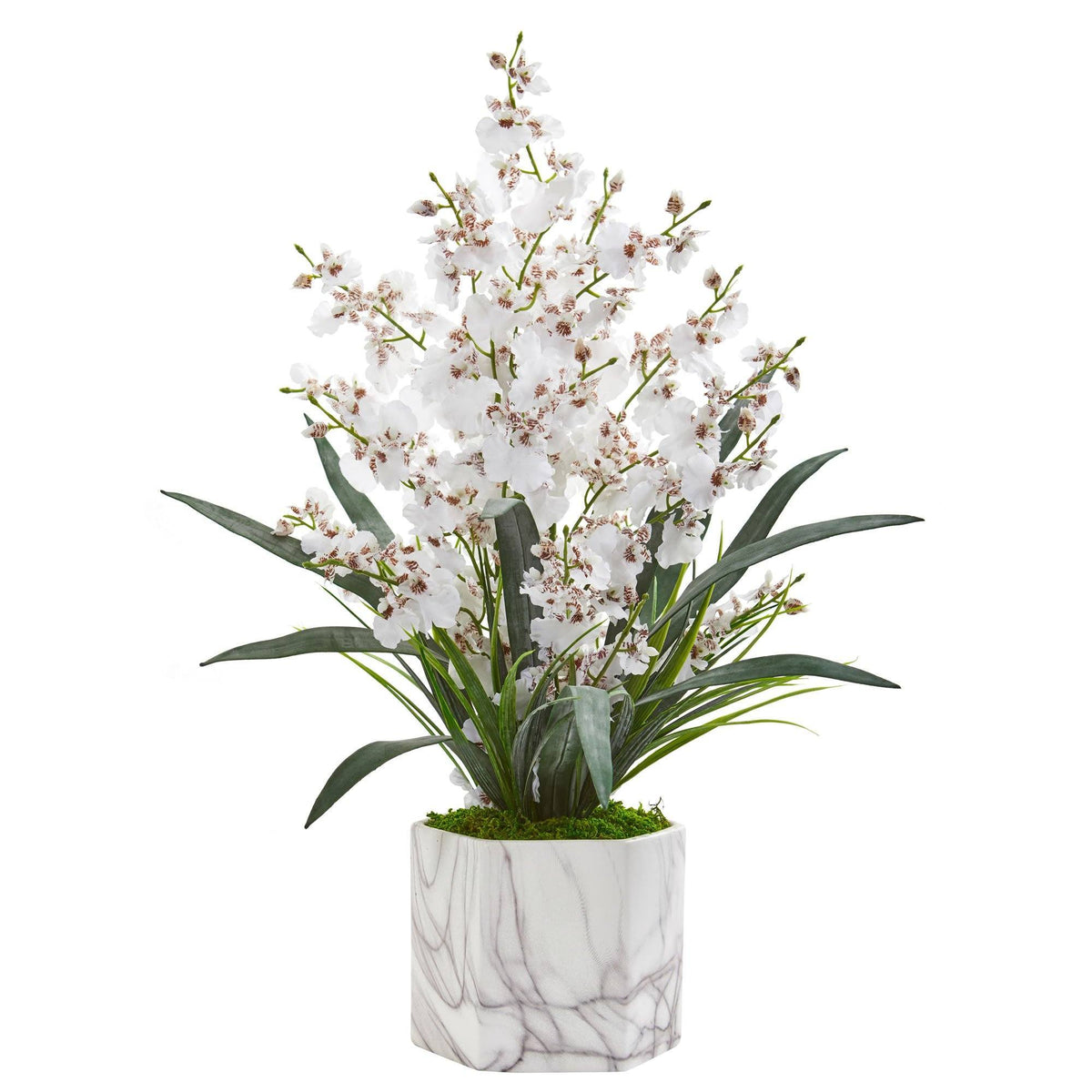 a white flower in a pot