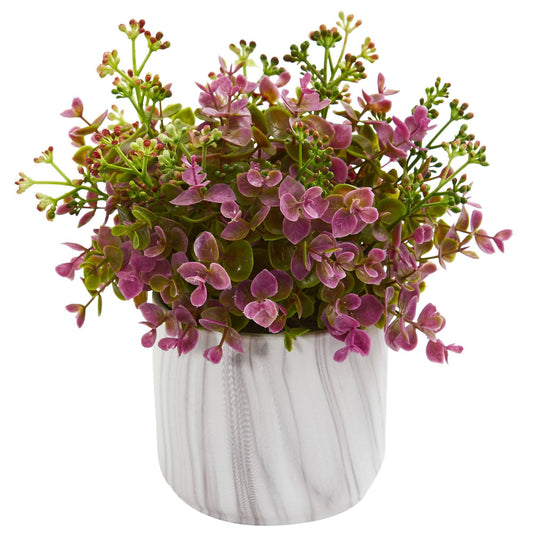 a potted plant with purple leaves