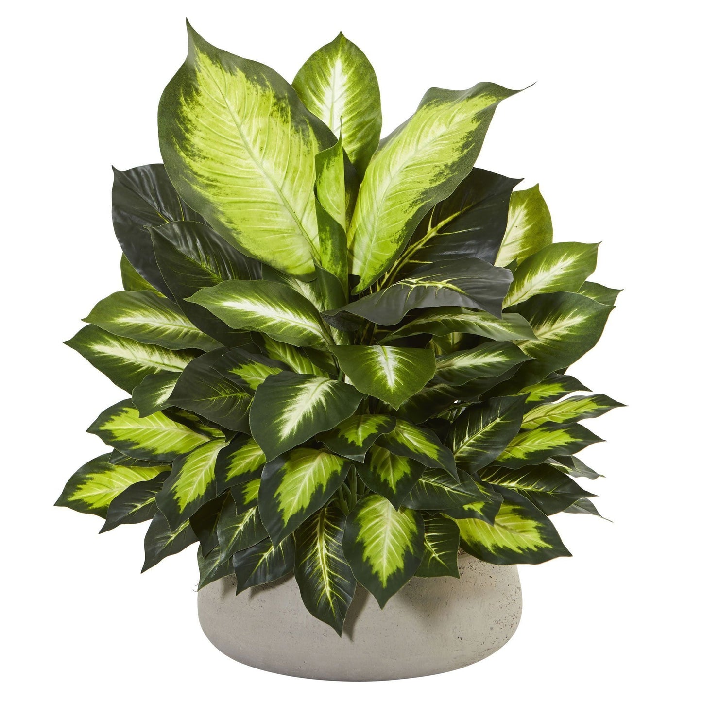 Giant Dieffenbachia Artificial Plant in Stone Planter