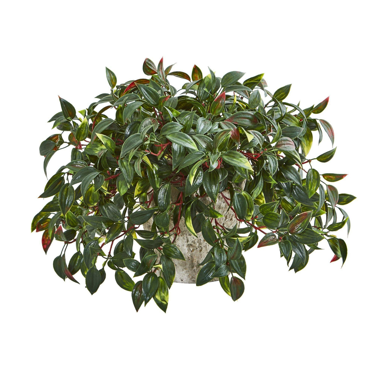 Mini Melon Artificial Plant in Weathered Planter UV Resistant (Indoor/Outdoor)