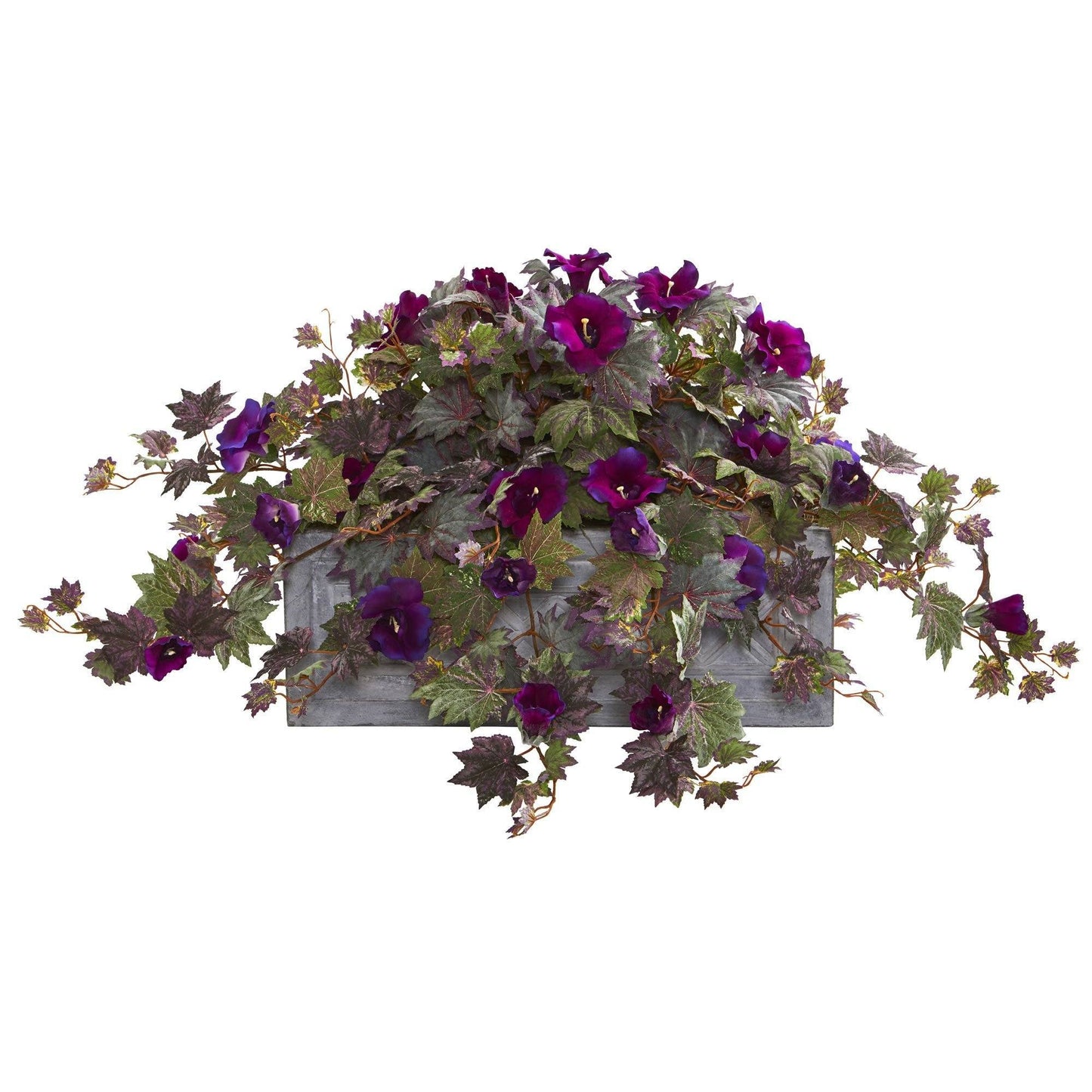 Morning Glory Artificial Plant in Stone Planter