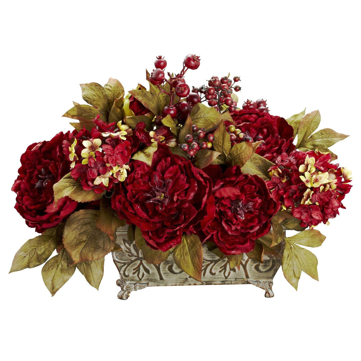 a red flowers in a vase