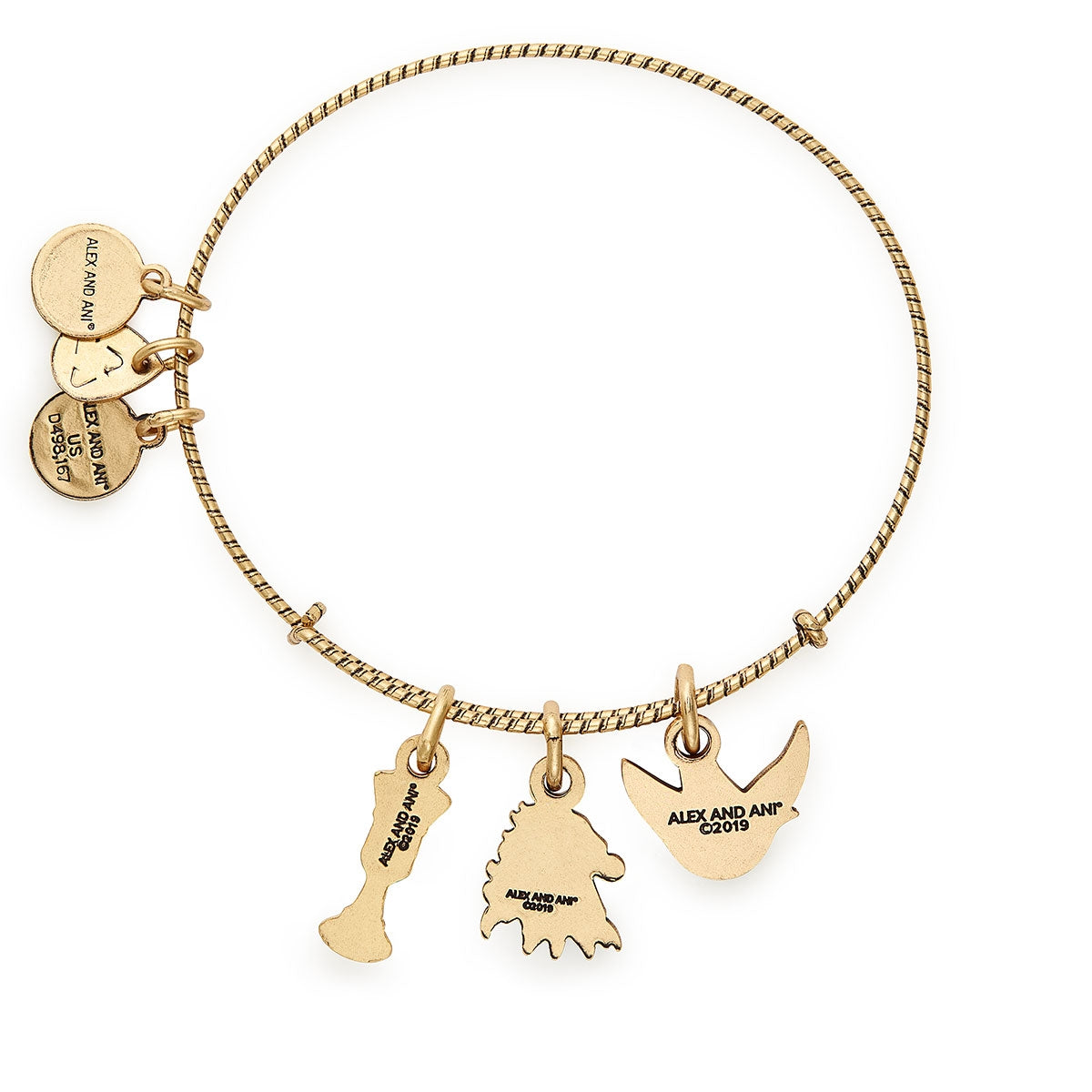 a gold bracelet with charms